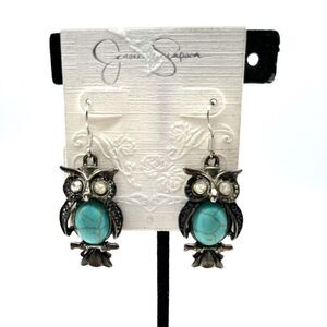 Jessica Simpson Turquoise Owl Earrings NWT
